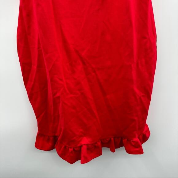 Lulus Spoonful of Sass Red‎ Sleeveless Ruffle Bodycon Mini Dress Size XL - Picture 5 of 12